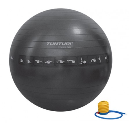 Gymball Noir Anti-éclatement 65 cm TUNTURI 14TUSFU142